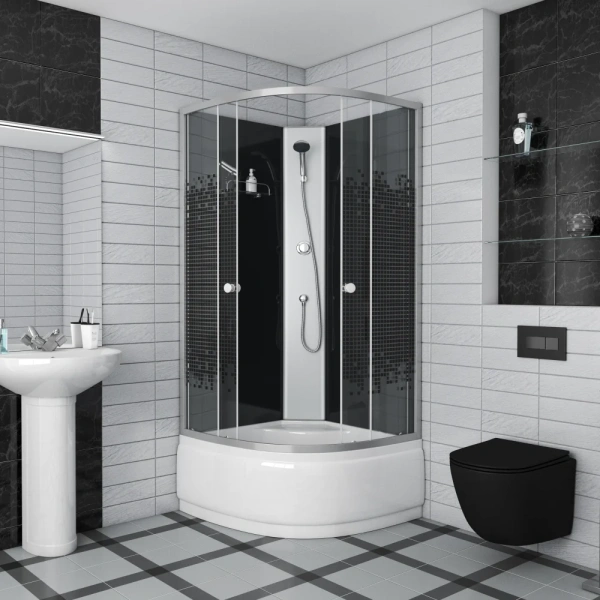 душевая кабина niagara eco 90x90 ng-7508-14bk без гидромассажа