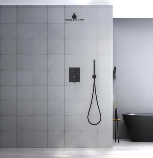 душевая система aquatek оберон aq1272mb черная матовая