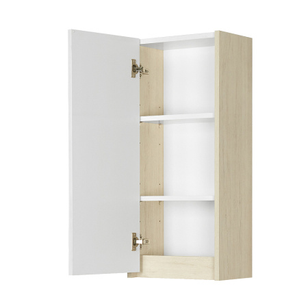 подвесной шкаф aquaton сканди 35 1a255003sdb20 белый дуб верона