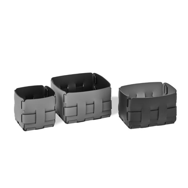 Корзинка ADJ Mini Bottega 1013.03/01 для мелочей, 12x12xH13 см, серый/черный