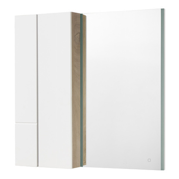 подвесной шкаф aquaton мишель 43 1a244203mix40 дуб эндгрейн белый