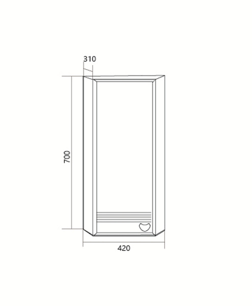 шкаф подвесной 1marka story 42п r у99318 угловой белый глянец