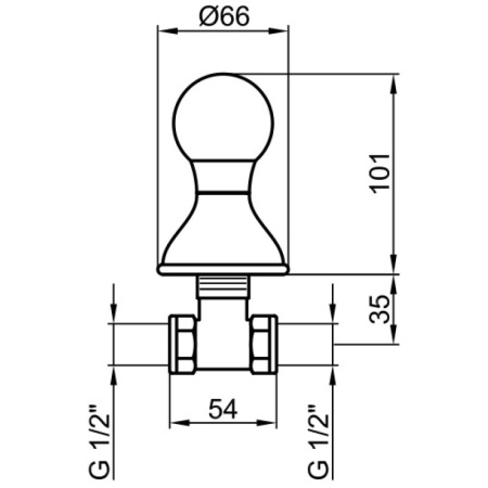 вентиль запорный webert karenina ka690101015 цвет хром
