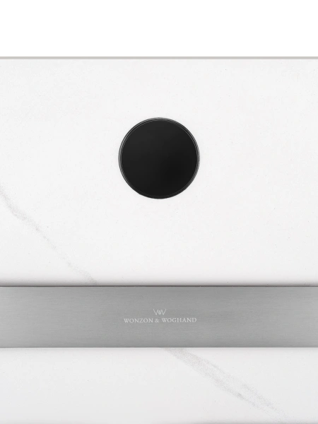 полотенцесушитель электрический с греющей плитой белый мрамор wonzon & woghand stuttgart, брашированный никель (ww-a501-br)