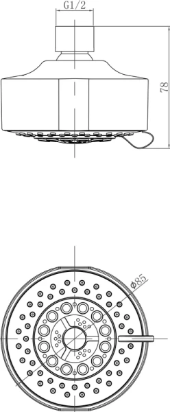 верхний душ lemark lm8041c