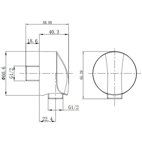 подключение для душевого шланга aquame aqm8710cr хром
