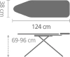 гладильная доска brabantia b 108488 124х38, розовый сантини