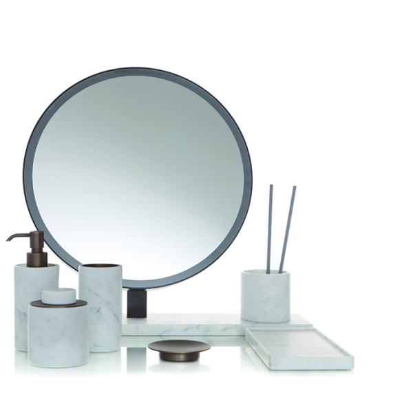 Лоток Bertocci Carrarino 124 4705 0000 вогнутый настольный 24х2х12см., цвет: белый мрамор