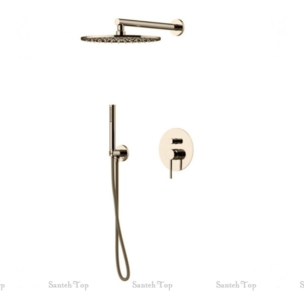 душевой комплект gattoni circle two 9190/pdns без излива, никель матовый