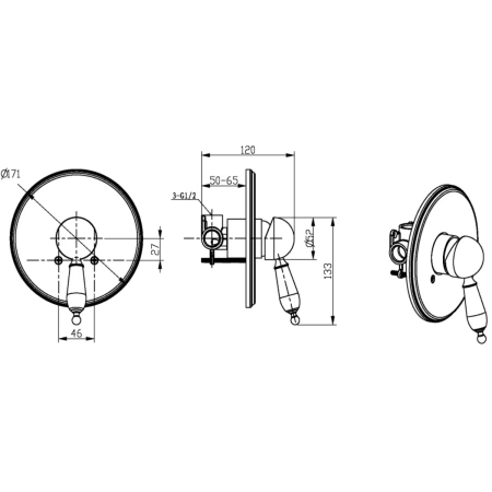 смеситель для душа boheme crystal 305-crst