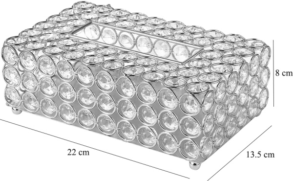 Диспенсер для салфеток Kassatex Crystal Round CRD-TH-SLV серебро