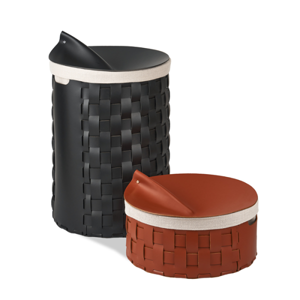 Корзина ADJ Bottega 1057.01/03 круглая, Ø40xH57 см, черный/серый