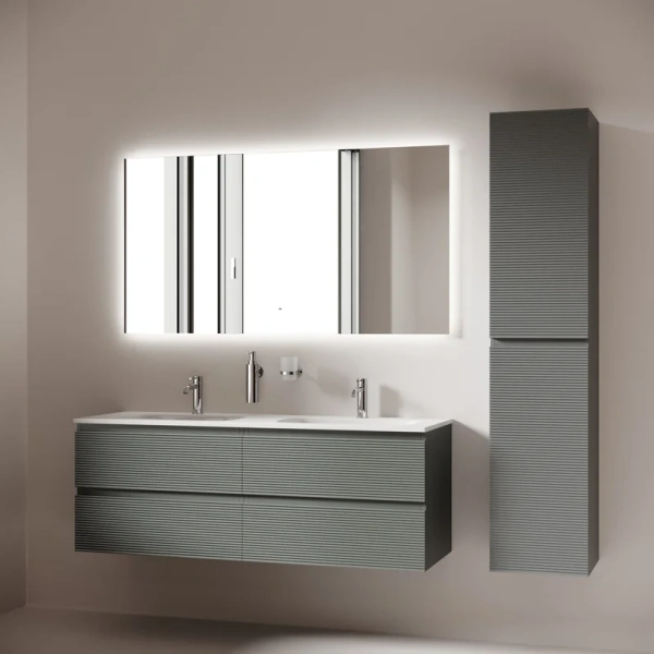 зеркало для ванной комнаты sancos square 1400х800 с подсветкой, sq1400