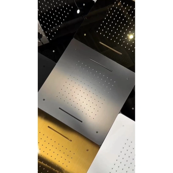 потолочный душ boheme 428-g 600 мм, 2 режима, золотой