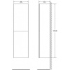 шкаф-пенал belbagno luce 40 luce-1350-2a-sc-scm подвесной stucco cemento