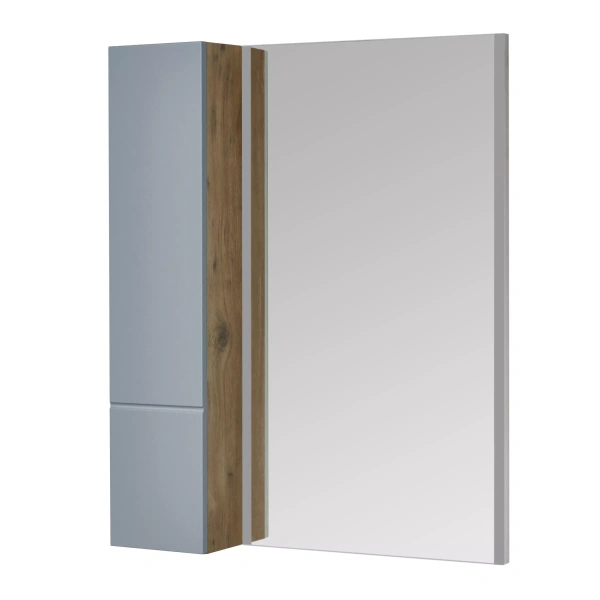 шкаф подвесной акватон мишель 23 1a244303mix30 дуб рустикальный/фьорд (модуль для зеркала)