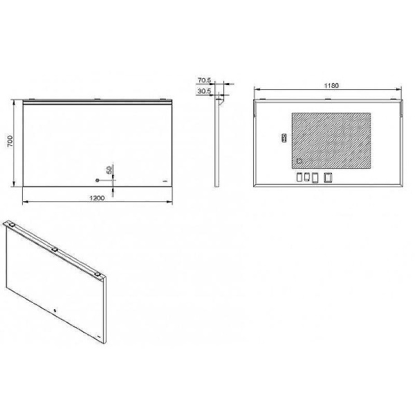 зеркало esbano es-2597 yd 120x70