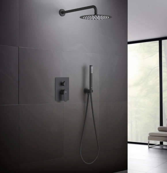 душевая система aquatek оберон aq1272mb черная матовая