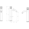 смеситель для раковины boheme stick linea 122-cb.3 медь матовая